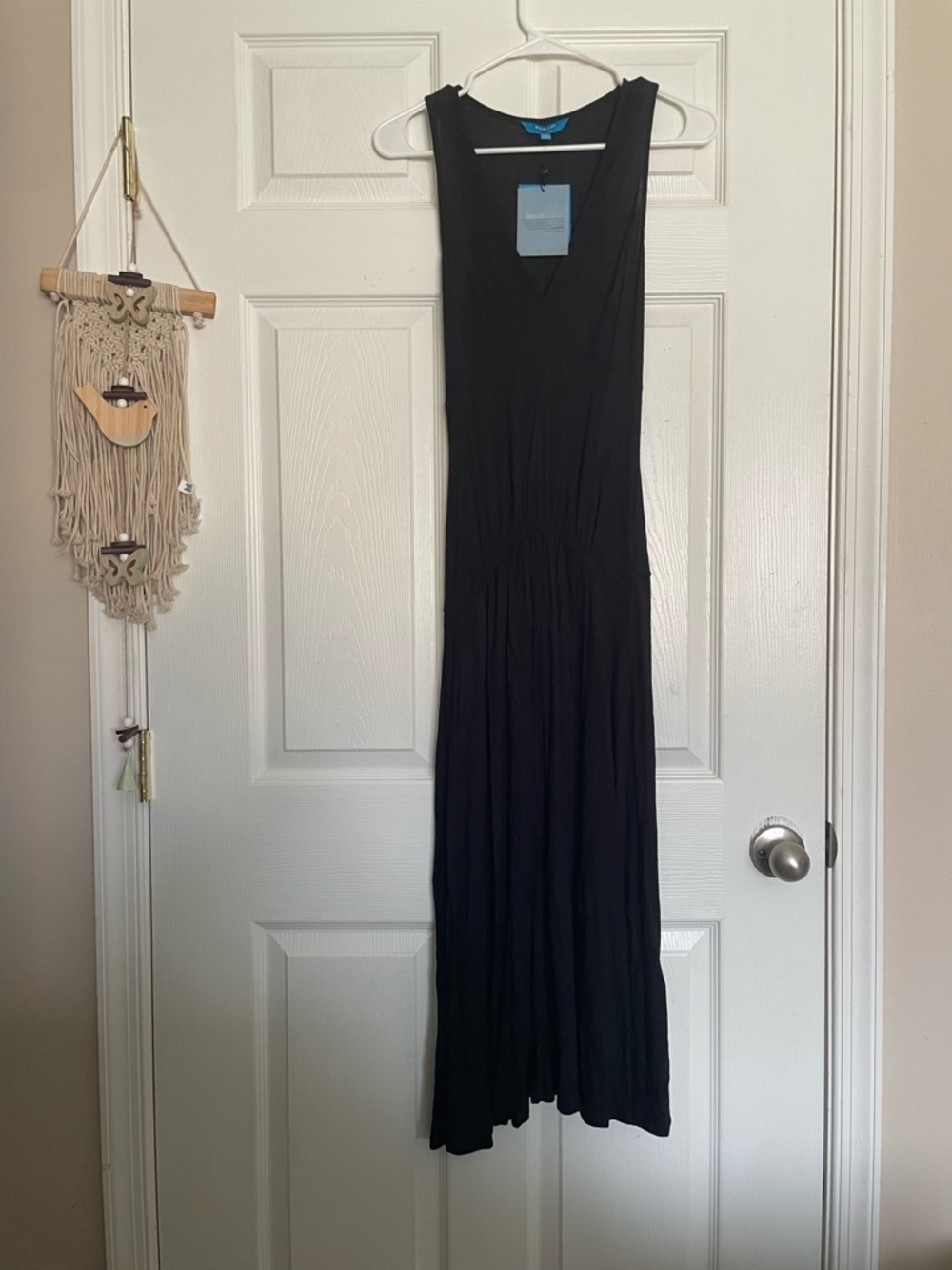 NWT Vintage Derek Lam Black Maxi Dress with V Neck Size XS
